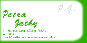 petra gathy business card