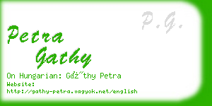petra gathy business card